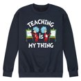 thumbnail image 1 of Dr. Seuss - Teaching Is My Thing - Men's Crew Neck Fleece Pullover, 1 of 6