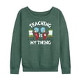 thumbnail image 1 of Dr. Seuss - Teaching Is My Thing - Women's Lightweight French Terry Long Sleeve Shirt, 1 of 6