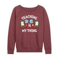thumbnail image 1 of Dr. Seuss - Teaching Is My Thing - Women's Lightweight French Terry Long Sleeve Shirt, 1 of 6