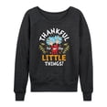 thumbnail image 1 of Dr. Seuss - Thanksgiving Is A Family Thing - Women's Lightweight French Terry Long Sleeve Shirt, 1 of 6