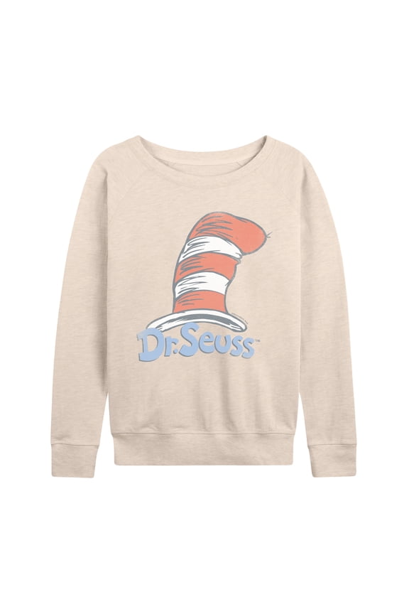 - The Cat in the Hat Logo - Women's French Terry Long Sleeve Pullover