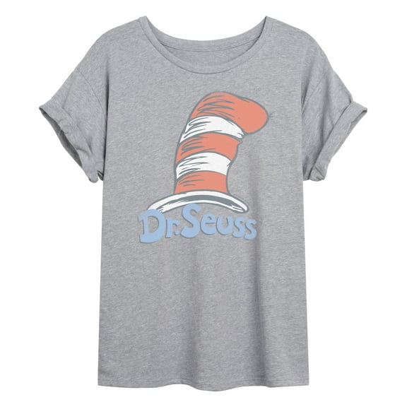 Dr. Seuss - The Cat in the Hat Logo - Women's Oversized Graphic T-Shirt