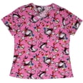 thumbnail image 1 of Dr. Seuss The Cat in the Hat Women’s V-Neck Short Sleeve Scrub Top – Allover Print (S-3XL), 1 of 7