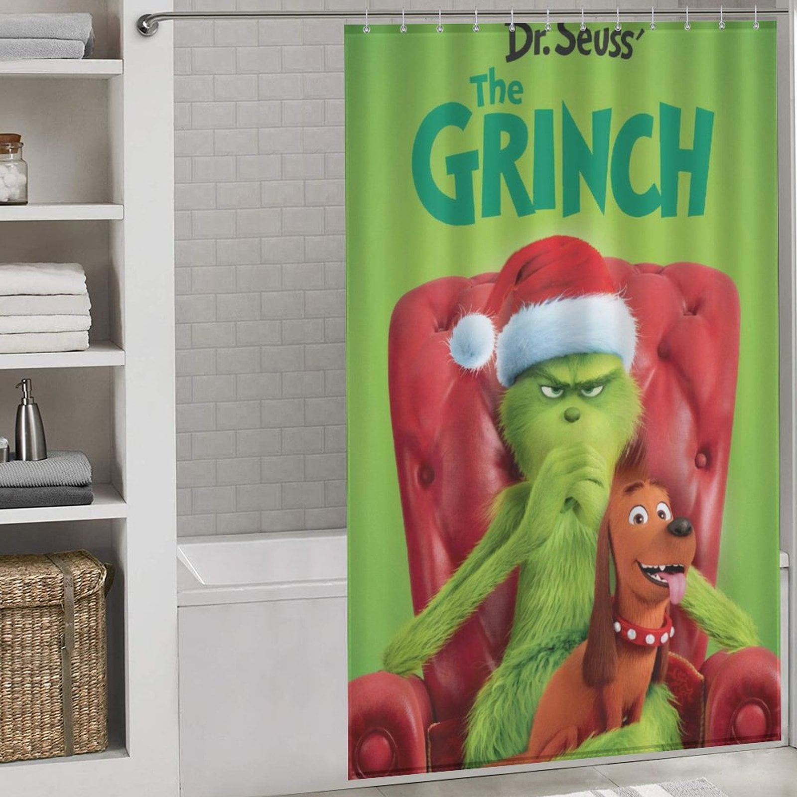 Dr. Seuss' The GRINCH Shower Curtains for Bathroom,Shower Curtain ...