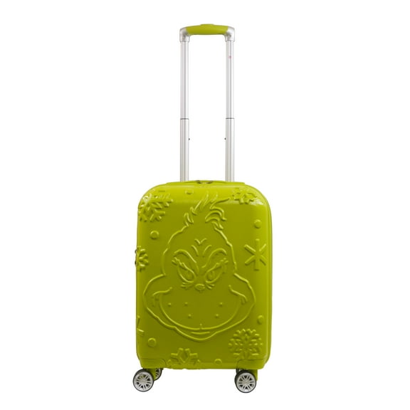 Dr. Seuss The Grinch 22 Inch Carry On Rolling Luggage, Hardshell Suitcase with Spinner Wheels, Green