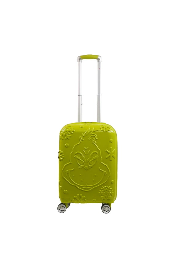 The Grinch 22 Inch Carry On Rolling Luggage, Hardshell Suitcase with Spinner Wheels, Green