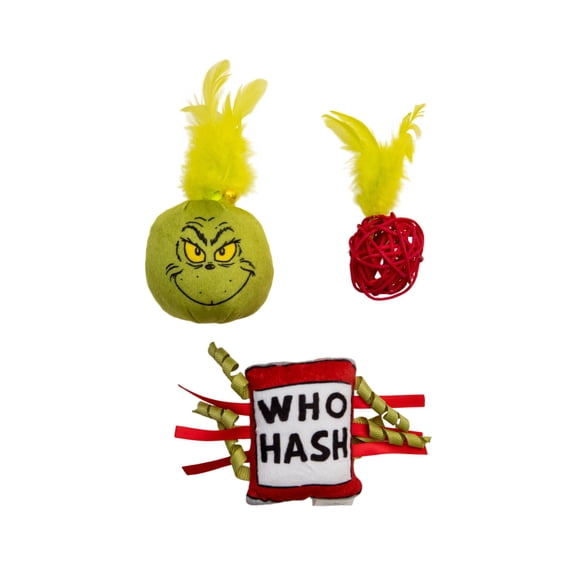 Dr. Seuss' The Grinch! 3-Piece Grinch Cat Toys