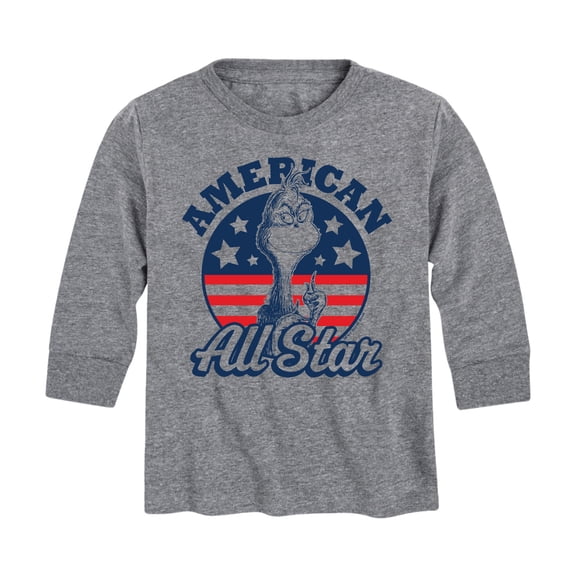 Dr. Seuss - The Grinch America's Favorite Mean One - Toddler And Youth Long Sleeve Graphic T-Shirt