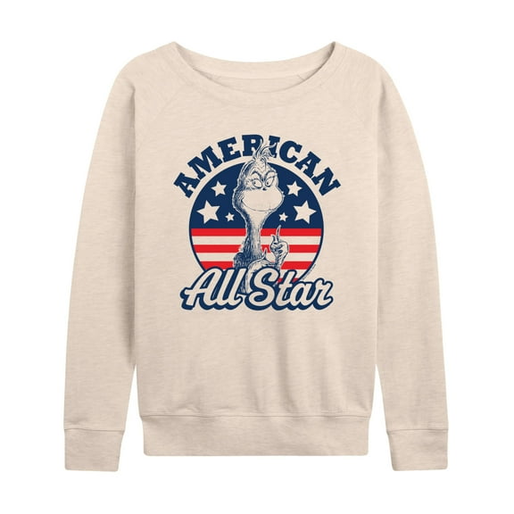 Dr. Seuss - The Grinch America's Favorite Mean One - Women's Lightweight French Terry Long Sleeve Shirt