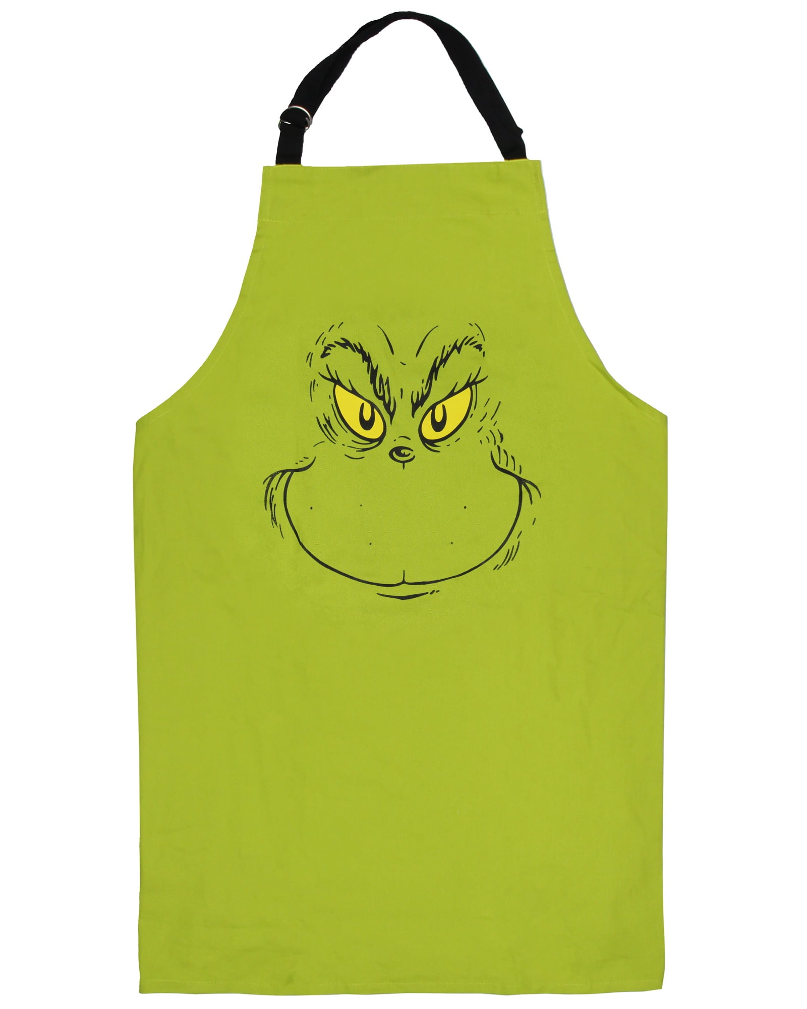 Dr. Seuss The Grinch Apron Grinch Face Character Design Adult Adjustable Cooking Smock