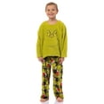 thumbnail image 1 of Dr. Seuss The Grinch Santa Plaid Plush Fleece Pajama Sleep Set, 1 of 8