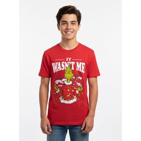 Dr. Seuss’ The Grinch, Boys' Graphic Tee with Short Sleeves, Grinchy McGrincherson, Sizes XS-XXL
