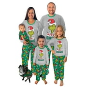 DR. SEUSS The Grinch Boys and Girls Unisex Matching Family Pajama Sets, 2-piece