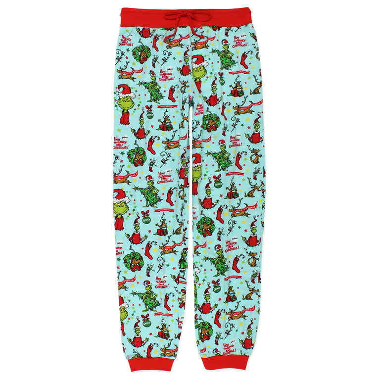 Dr. Seuss The Grinch Mens Christmas Holiday Santa Pajama Pants with  Pockets, Light Blue, Small : : Clothing, Shoes & Accessories