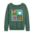 thumbnail image 1 of Dr. Seuss The Grinch - Christmas - All I Need Is Coffee & My Dog - Women's Lightweight French Terry Long Sleeve Shirt, 1 of 4