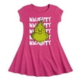 thumbnail image 1 of Dr. Seuss The Grinch - Christmas - All Naughty - Toddler & Youth Girls Fit & Flare Dress, 1 of 3