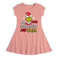 thumbnail image 1 of Dr. Seuss The Grinch - Christmas - All Your Sweaters Are Ugly - Toddler & Youth Girls Fit & Flare Dress, 1 of 1