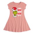 thumbnail image 1 of Dr. Seuss The Grinch - Christmas - As Merry As It Gets - Toddler & Youth Girls Fit & Flare Dress, 1 of 1