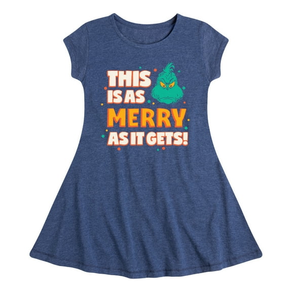 Dr. Seuss The Grinch - Christmas - As Merry As It Gets - Toddler & Youth Girls Fit & Flare Dress