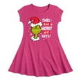 thumbnail image 1 of Dr. Seuss The Grinch - Christmas - As Merry As It Gets - Toddler & Youth Girls Fit & Flare Dress, 1 of 3