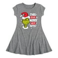 thumbnail image 1 of Dr. Seuss The Grinch - Christmas - As Merry As It Gets - Toddler & Youth Girls Fit & Flare Dress, 1 of 1