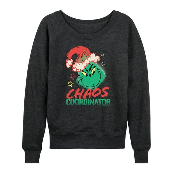 Dr. Seuss The Grinch - Christmas - Chaos Coordinator - Women's Lightweight French Terry Long Sleeve Shirt