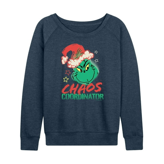 Dr. Seuss The Grinch - Christmas - Chaos Coordinator - Women's Lightweight French Terry Long Sleeve Shirt