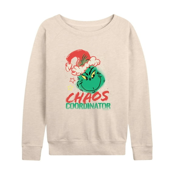 Dr. Seuss The Grinch - Christmas - Chaos Coordinator - Women's Lightweight French Terry Long Sleeve Shirt