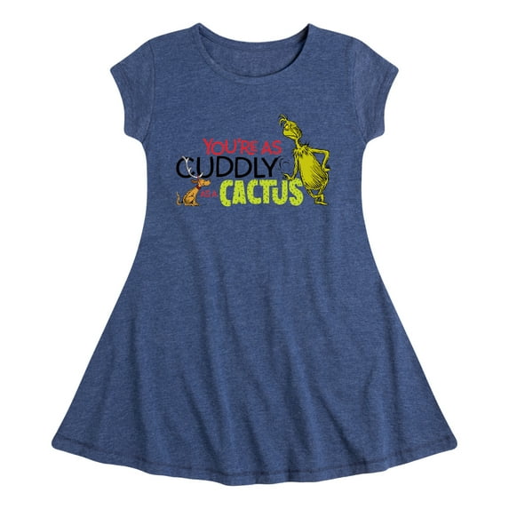 Dr. Seuss The Grinch - Christmas - Cuddly As A Cactus - Toddler & Youth Girls Fit & Flare Dress