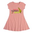 thumbnail image 1 of Dr. Seuss The Grinch - Christmas - Cuddly As A Cactus - Toddler & Youth Girls Fit & Flare Dress, 1 of 1