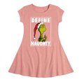 thumbnail image 1 of Dr. Seuss The Grinch - Christmas - Define Naughty - Toddler & Youth Girls Fit & Flare Dress, 1 of 1