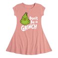thumbnail image 1 of Dr. Seuss The Grinch - Christmas - Don't Be A Grinch - Toddler & Youth Girls Fit & Flare Dress, 1 of 1