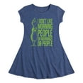 thumbnail image 1 of Dr. Seuss The Grinch - Christmas - Don't Like Morning Or People - Toddler & Youth Girls Fit & Flare Dress, 1 of 3