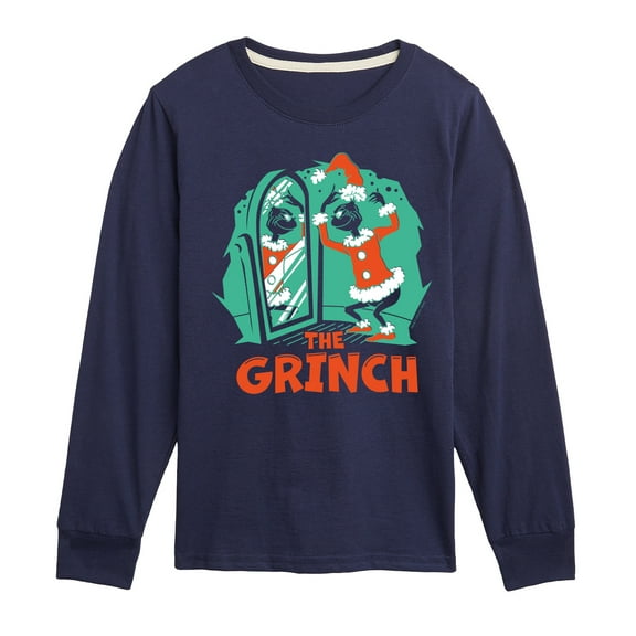 Dr. Seuss The Grinch - Christmas - Dressing Room Preview - Toddler & Youth Long Sleeve Graphic T-Shirt