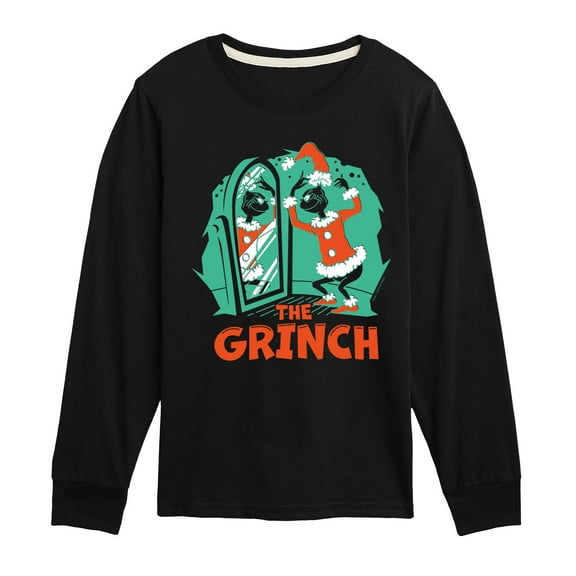 Dr. Seuss The Grinch - Christmas - Dressing Room Preview - Toddler & Youth Long Sleeve Graphic T-Shirt