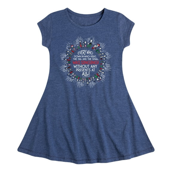 Dr. Seuss The Grinch - Christmas - Every Who Was Singing - Toddler & Youth Girls Fit & Flare Dress