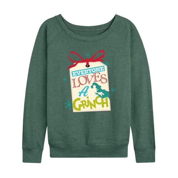 Dr. Seuss The Grinch - Christmas - Everyone Loves A Grinch - Women's Lightweight French Terry Long Sleeve Shirt