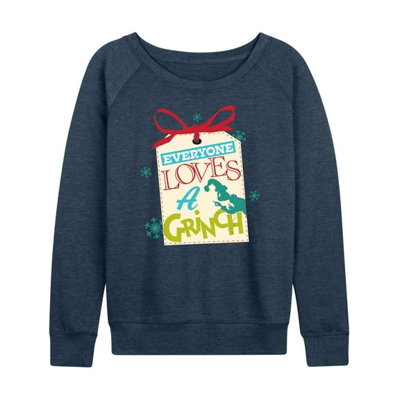 Dr. Seuss The Grinch - Christmas - Everyone Loves A Grinch - Women's Lightweight French Terry Long Sleeve Shirt