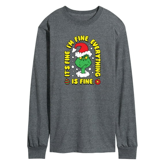Dr. Seuss The Grinch - Christmas - Everything Is Fine - Men's Long Sleeve T-Shirt