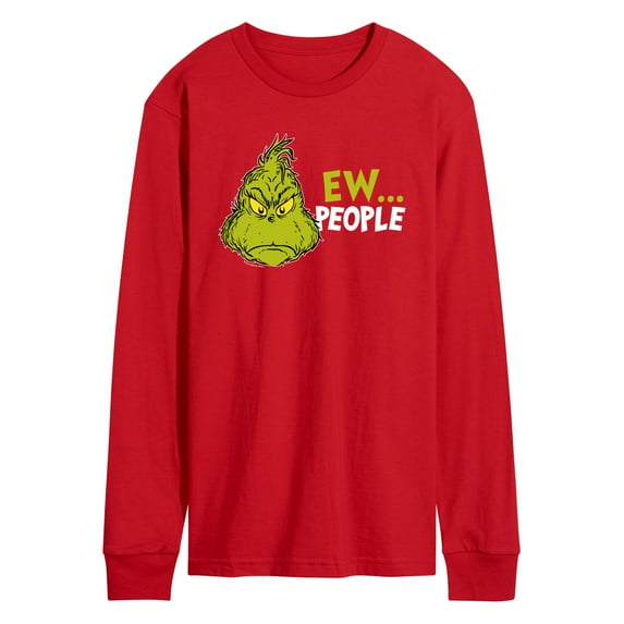 Dr. Seuss - Grinch Ew People - Men's Long Sleeve Graphic T-Shirt