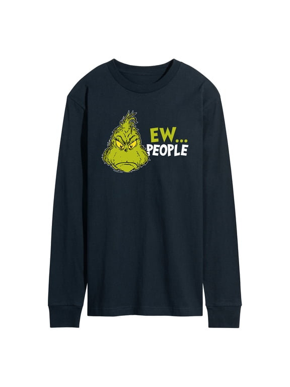 Dr. Seuss - Grinch Ew People - Men's Long Sleeve Graphic T-Shirt