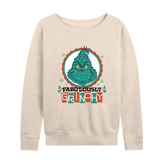 Dr. Seuss The Grinch - Christmas - Fabulously Grinchy - Women's Lightweight French Terry Long Sleeve Shirt