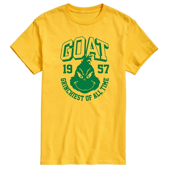 Dr. Seuss The Grinch - Christmas - GOAT Grinchiest Of All Time - Men's Short Sleeve Graphic T-Shirt
