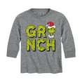 thumbnail image 1 of Dr. Seuss The Grinch - Christmas - GRiNCH - Toddler & Youth Long Sleeve Graphic T-Shirt, 1 of 4