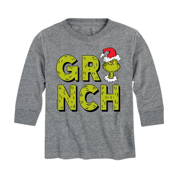 Dr. Seuss The Grinch - Christmas - GRiNCH - Toddler & Youth Long Sleeve Graphic T-Shirt