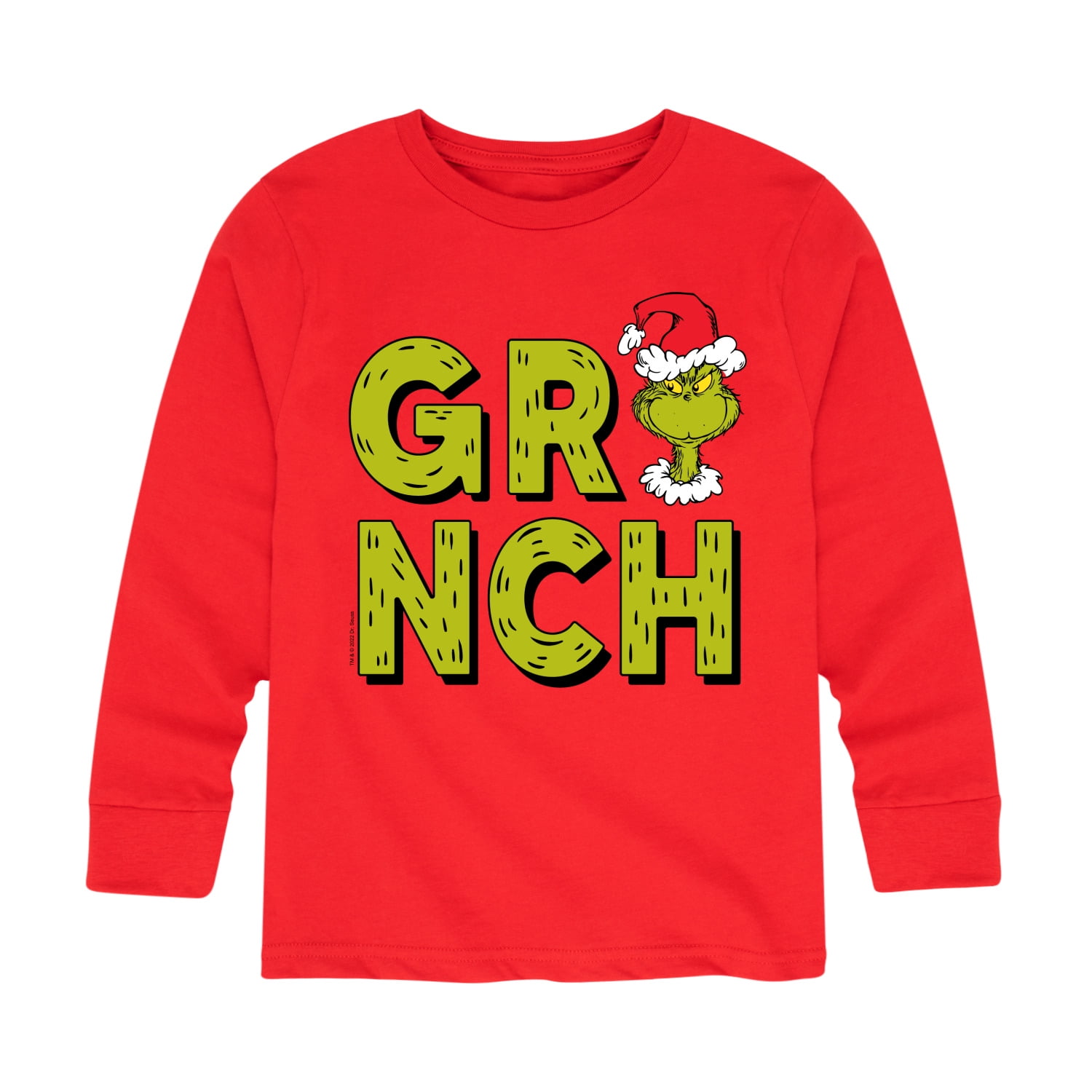 T-shirt Rouge Dr. Seuss Le Grinch - Noël - Taille M - Manches Courtes - Occasion Bon état