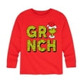 thumbnail image 1 of Dr. Seuss The Grinch - Christmas - GRiNCH - Toddler & Youth Long Sleeve Graphic T-Shirt, 1 of 4