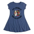 thumbnail image 1 of Dr. Seuss The Grinch - Christmas - Go Grinch Or Go Home - Toddler & Youth Girls Fit & Flare Dress, 1 of 3
