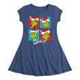 thumbnail image 1 of Dr. Seuss The Grinch - Christmas - Grinch Grid - Toddler & Youth Girls Fit & Flare Dress, 1 of 1