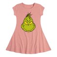 thumbnail image 1 of Dr. Seuss The Grinch - Christmas - Grinch Smiles - Toddler & Youth Girls Fit & Flare Dress, 1 of 1